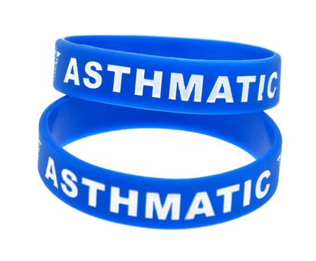 Medical Asthma Asthmatic Kids Silicone Wristband