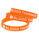 Medical Alert - Blood Thinner Silicone Wristband