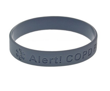 COPD Patient Alert Silicone Wristband