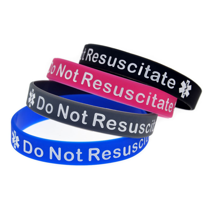 Do Not Resuscitate Silicone Wristband