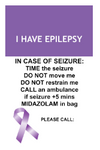 Retractable Tag - Epilepsy Alert