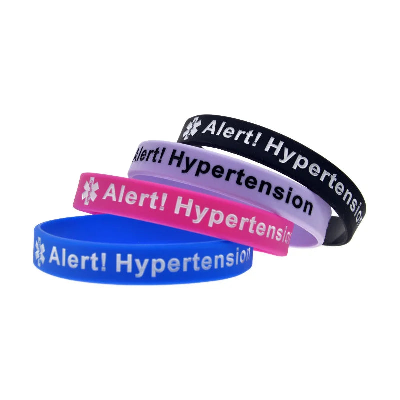 Hypertension Alert Silicone Wristband