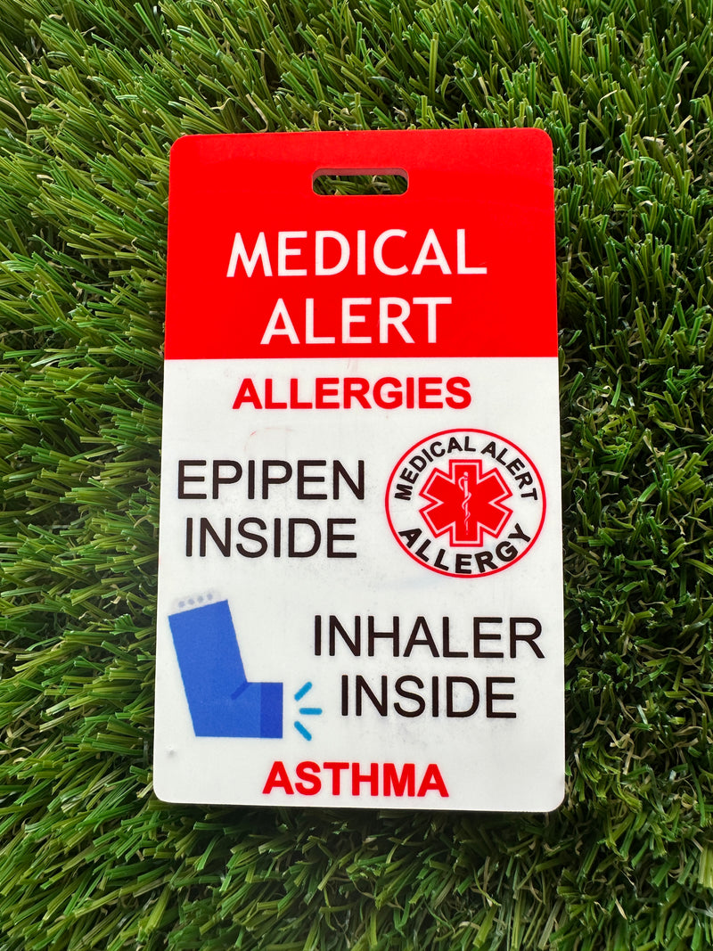 Medical Alert - Allergies Epi-Pen & Inhaler Inside bag tag (Clearance ...