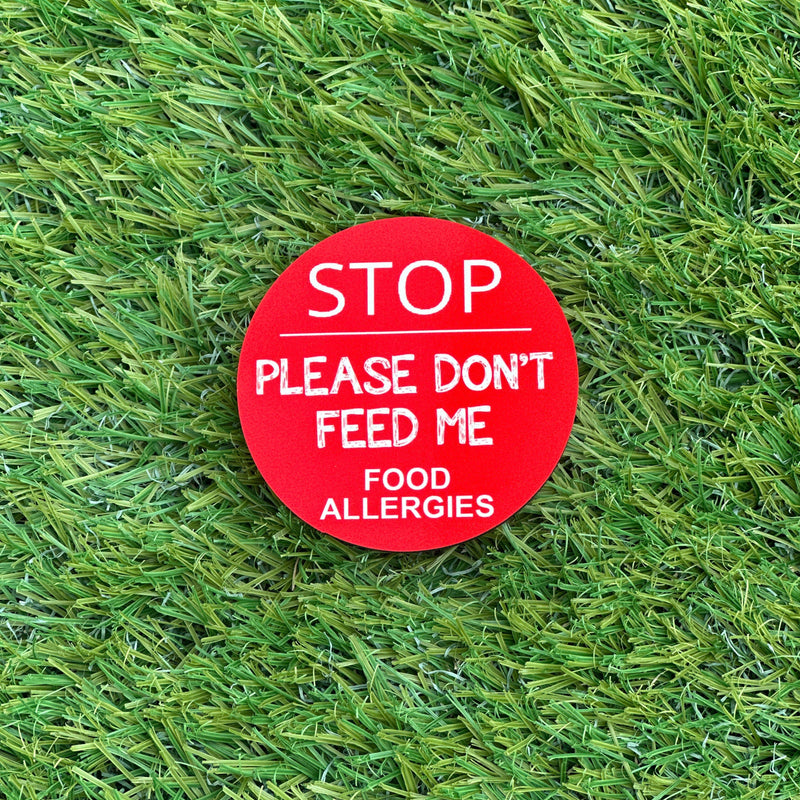Food Allergy Badge - Stop - Please don't feed me