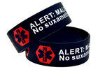 Malignant Hyperthermia Extra Wide Silicone Wristband