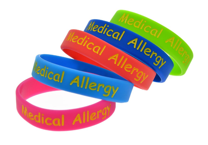 Medical Allergy Kids Silicone Wristband