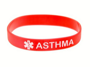 Medical Asthma Silicone Wristband