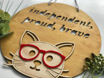 Cat with Glasses - Fun, Funky, Wall Decor