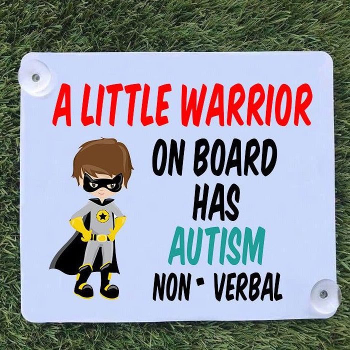 Medical Alert Car Sign - Autism (SuperBoy)