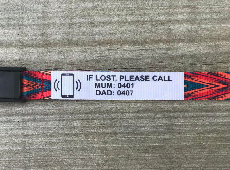 ID Wristband - If lost, Alert Band - Adventure Series - DI.Y. Wording (Half Colour)
