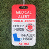Medical Alert - Food Allergies Epi-Pen & Inhaler Inside bag tag