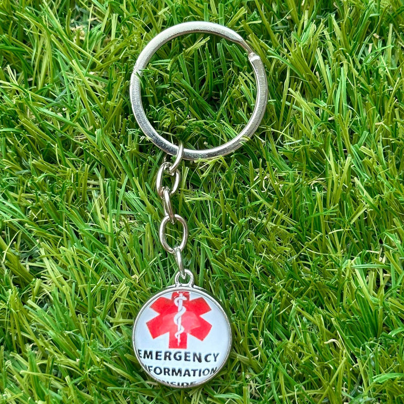 Emergency Information Inside Keyring (Double Sided Round) - Clearance #2