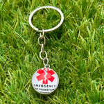 Emergency Information Inside Keyring (Double Sided Round) - Clearance