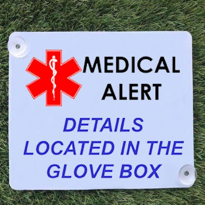 Medical Alert Car Sign - Details in Glove Box
