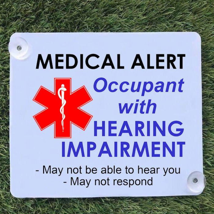 Medical Alert Car Sign - Hearing Impairment