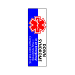 Medical Alert Key Ring - Emergency Contact DOWN SYNDROME