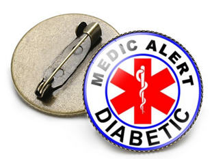 Medic Alert Diabetic - Button Badge