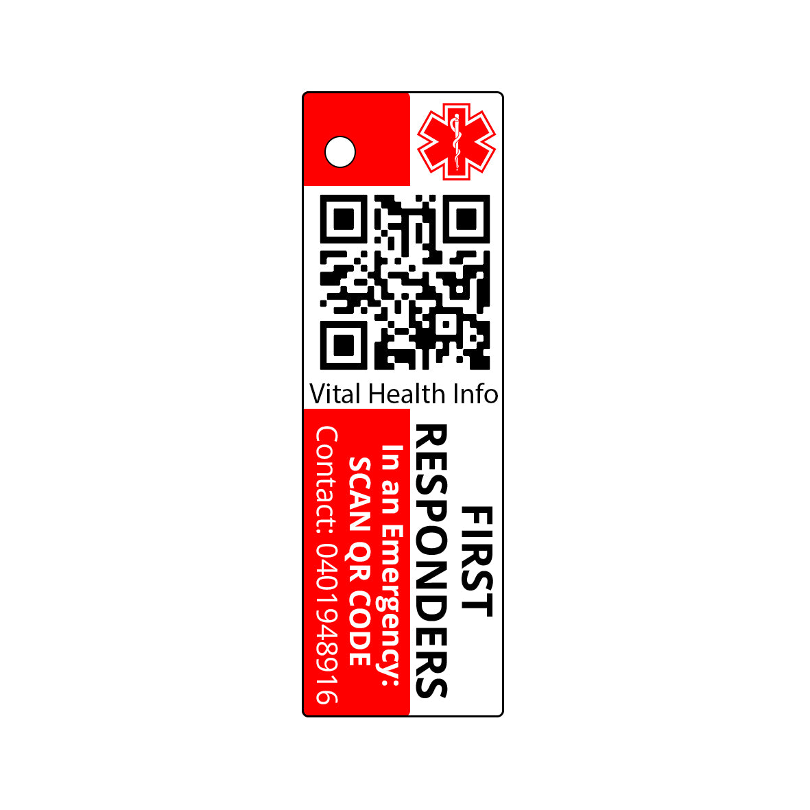 QR Code Medical Alert Key Ring - First Responders – Project Protect