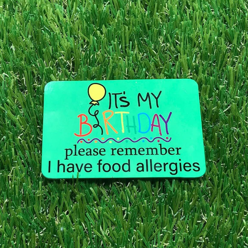 Food Allergy Birthday badge