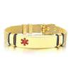 CUSTOM LIVE VIEW - Gold Colour Medical Bracelet - Allergy Bracelet - Medical Alert