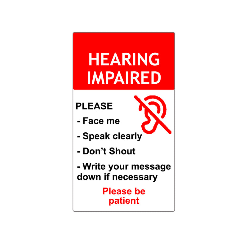 Hearing Impaired Tag