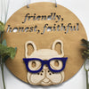Dog with Glasses - Fun, Funky, Wall Decor