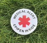Medical Alert Epipen Inside Badge