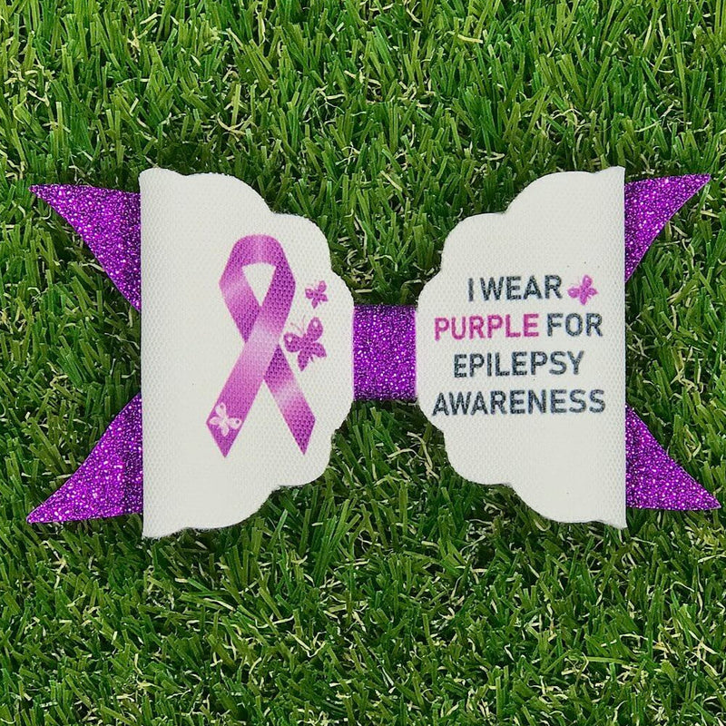I wear purple for Epilepsy Bow