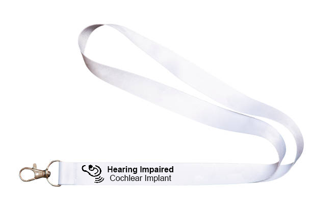 Medical Alert Lanyard - Hearing Impaired, Cochlear Implant