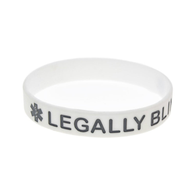 Legally Blind Medical Alert Silicone Wristband