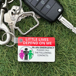 Little Lives Depend On Me Key Ring - Emergency Contact