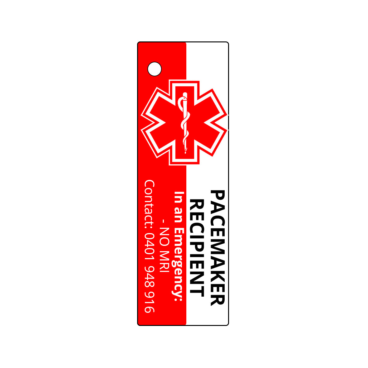 Pacemaker Alert Tag Medical Alert Key Ring - Emergency Contact PACEMAKER – Project Protect