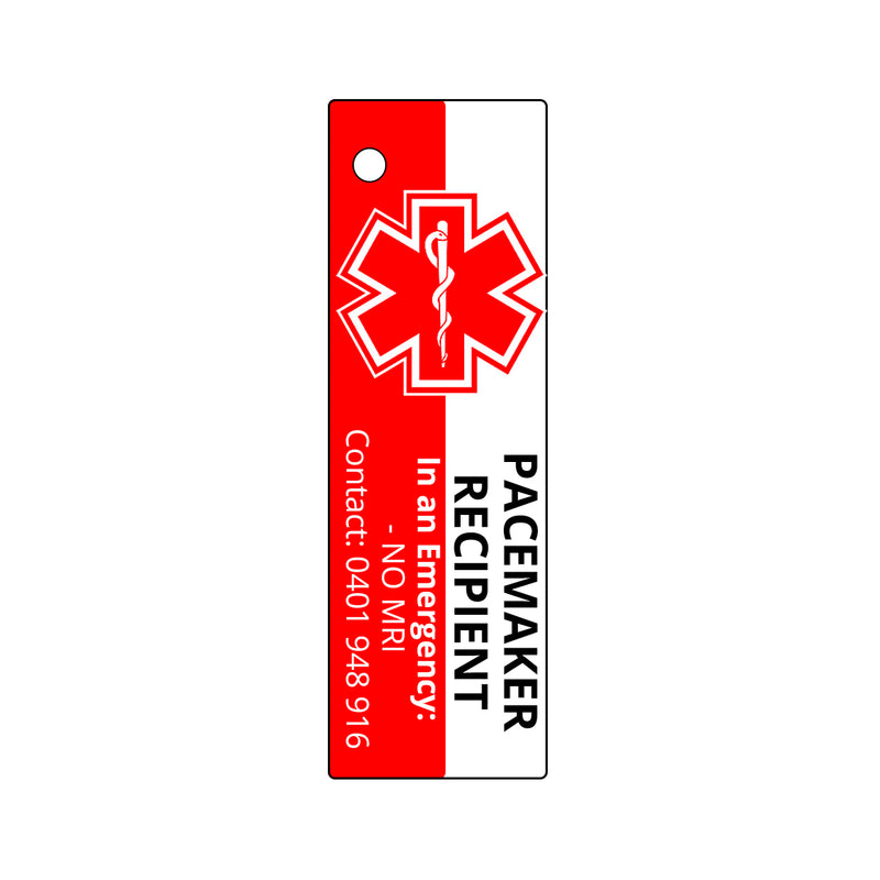Medical Alert Key Ring - Emergency Contact PACEMAKER