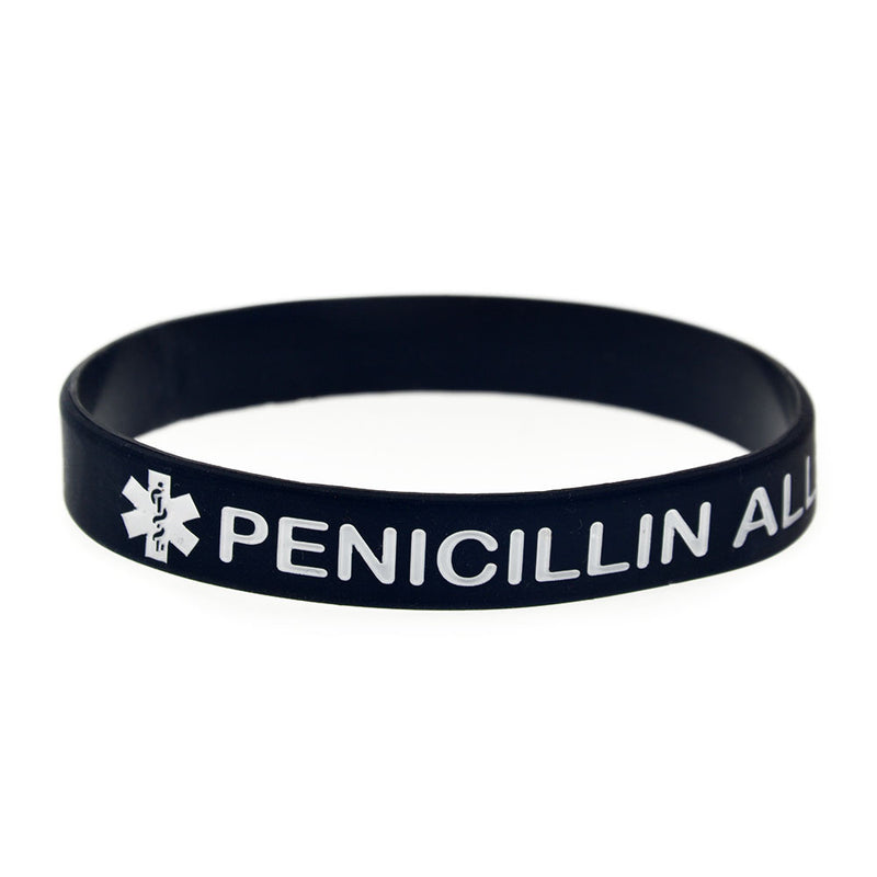 Penicillin Allergy Silicone Wristband