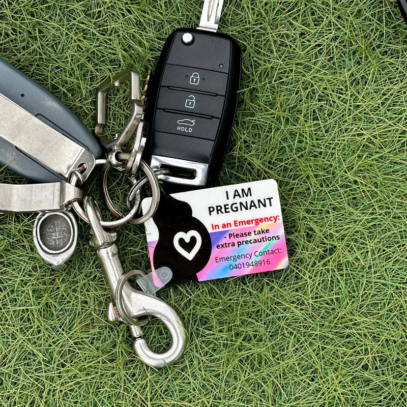 Pregnant Key Ring - Emergency Contact