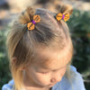 Wooden Piggy Tail food allergy hair clips
