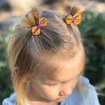 Wooden Piggy Tail food allergy hair clips