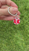 Medical Alert Life Star Keyring (Double Sided Round)