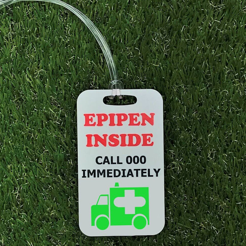 Call 000 - EpiPen Inside Bag Tag
