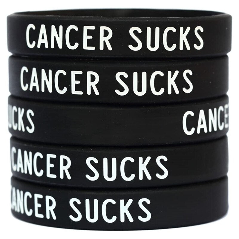 Cancer Sucks - Black or White Silicone Wristband