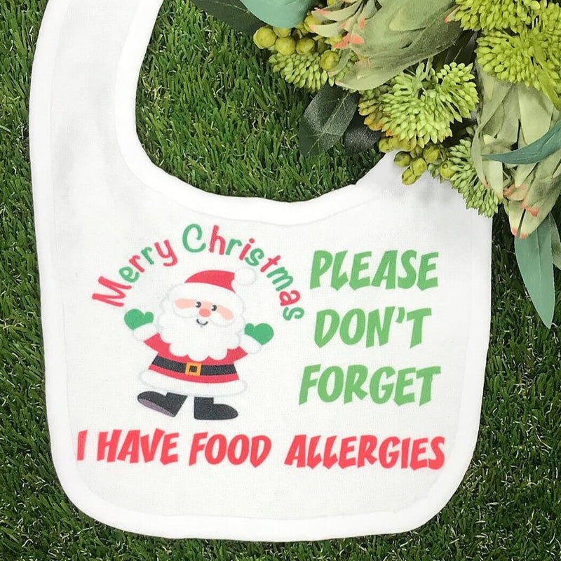 Christmas - Don't forget allergies Bib