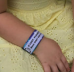 ID Wristband - If lost, please call - Fabric - D.I.Y. Wording