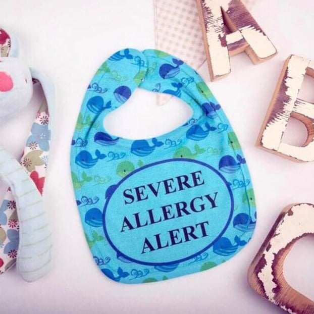 Severe Allergy Whale Bib (Pink or Blue)