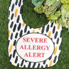 Severe Allergy Alert Bib