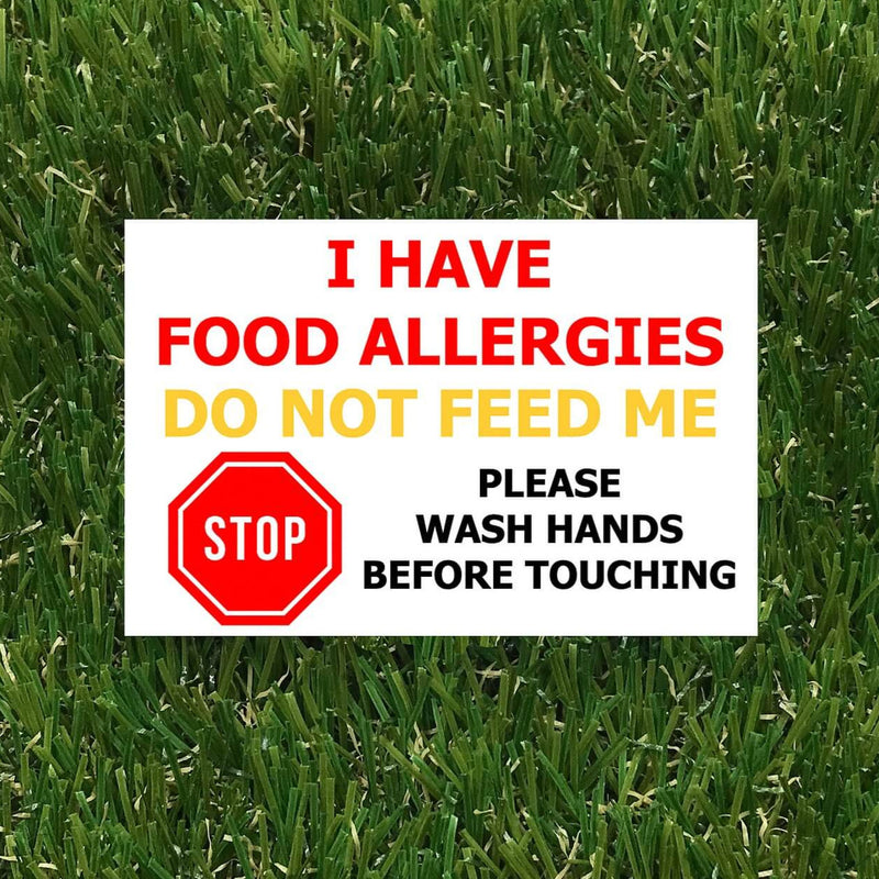 Allergy Badge - Wash hands before touching